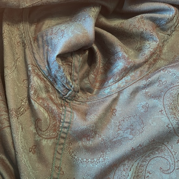 Robert Graham 3XL Classic Fit Turquoise Paisley button down shirt - Picture 12 of 14